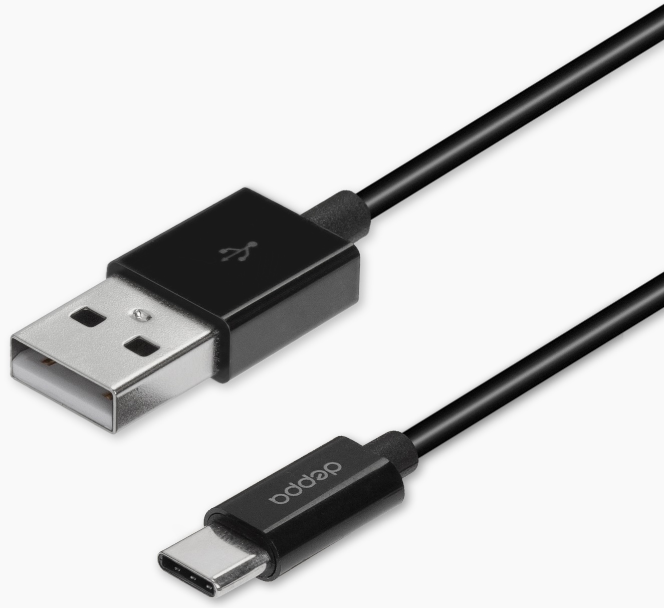 Кабель Deppa USB-A - USB-C, 3A, 1.2m - Черный, слайд 2