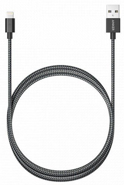 Кабель ANKER MFI Lightning Nylon Cable 1.8m - Space Grey, картинка 2