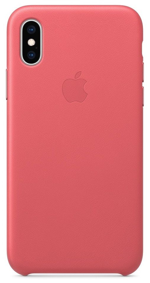 Кожаный чехол Apple iPhone XS Leather Case Peony Pink, слайд 1