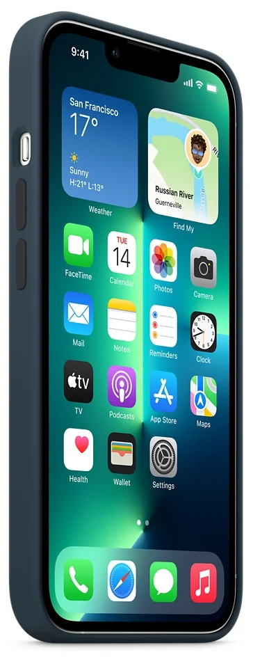 Чехол Apple iPhone 13 Pro Silicone Case Abyss Blue Original, слайд 3