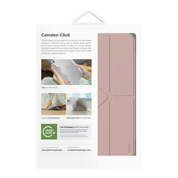 Чехол для iPad Air 11 (2024/2025) UNIQ Camden Click, Pink, картинка 7