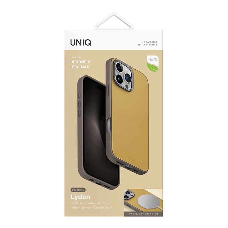 Чехол для iPhone 16 Pro Max UNIQ Lyden Canary Yellow Flint Grey, картинка 5