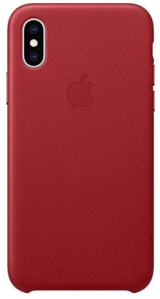 Кожаный чехол Apple iPhone XS Leather Case Red, слайд 1