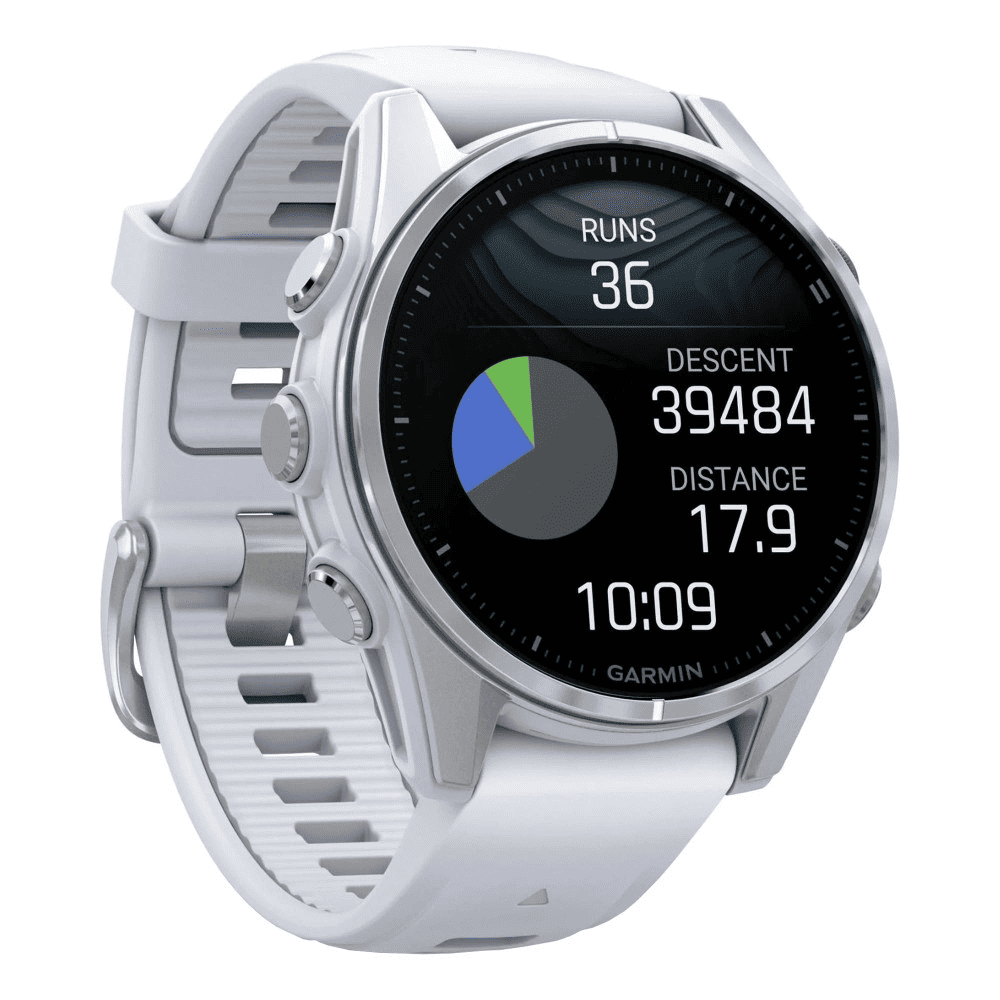 Умные часы Garmin Fenix 8 43mm Amoled Silver with Whitestone Silicone Band , картинка 4