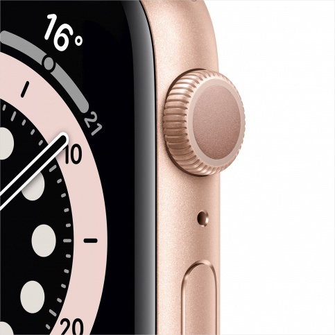 Часы Apple Watch Series 6 GPS 44mm Gold Aluminum Case with Pink Sand Sport Band (M00E3RU/A), картинка 2