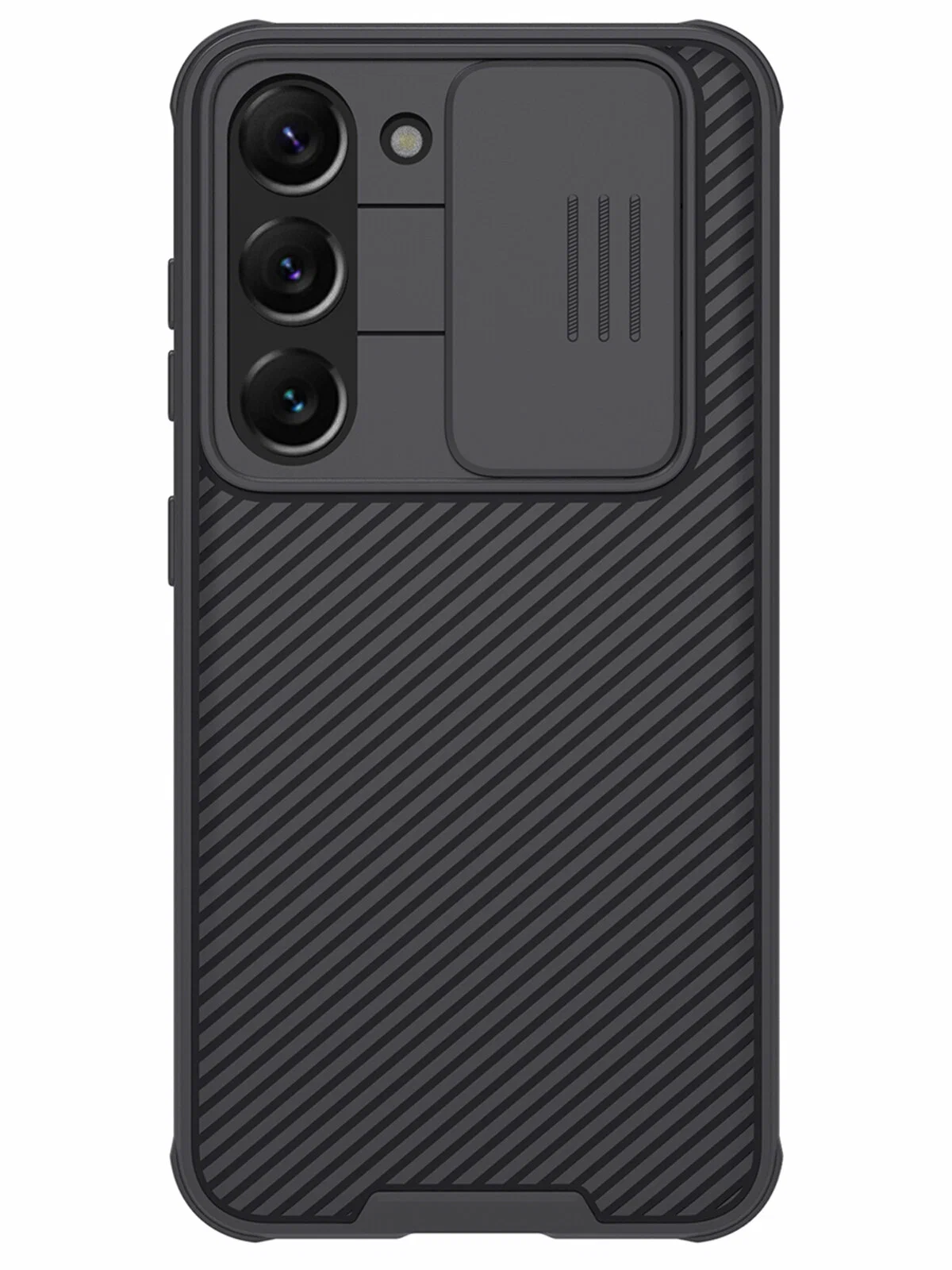 Чехол для Samsung S23 противоударный с защитой камер, черный, картинка 1