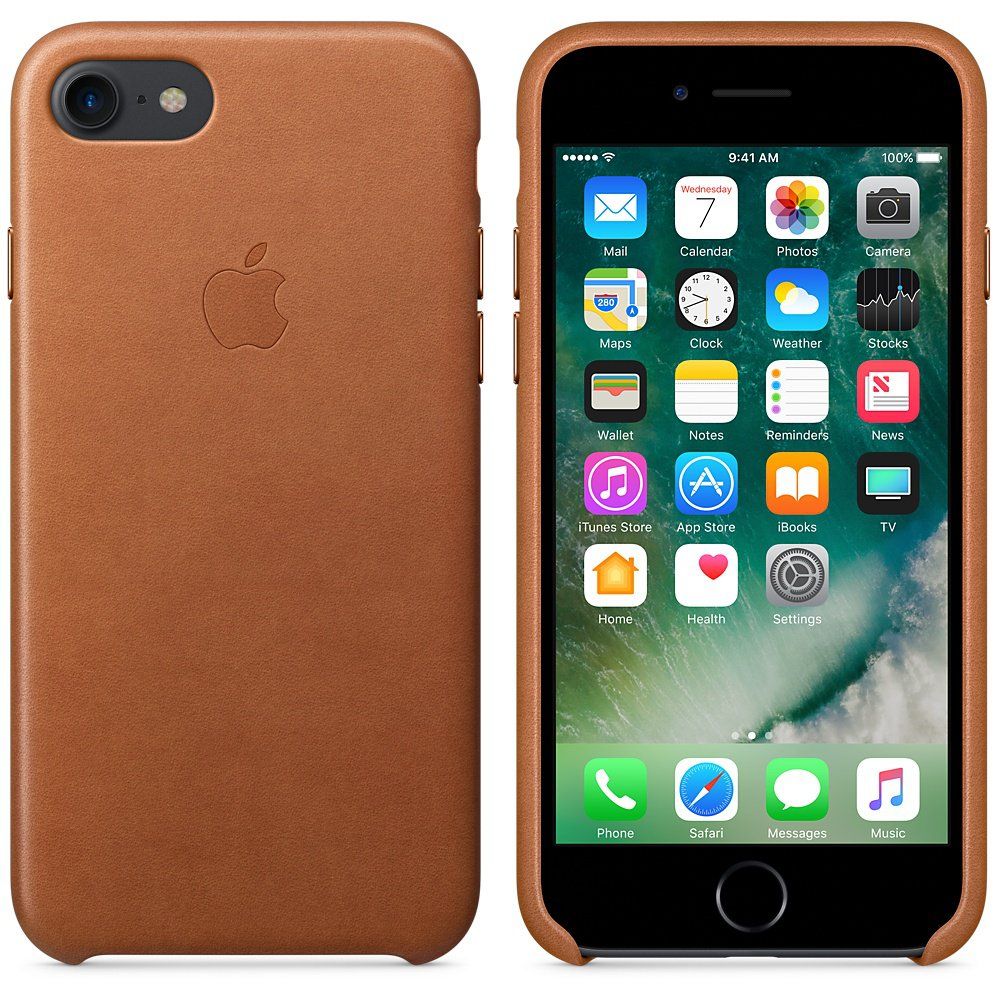 Чехол Apple iPhone 7 Leather Case Saddle Brown, картинка 2