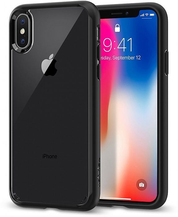 Чехол SGP iPhone X Ultra Hybrid Matte Black, картинка 2