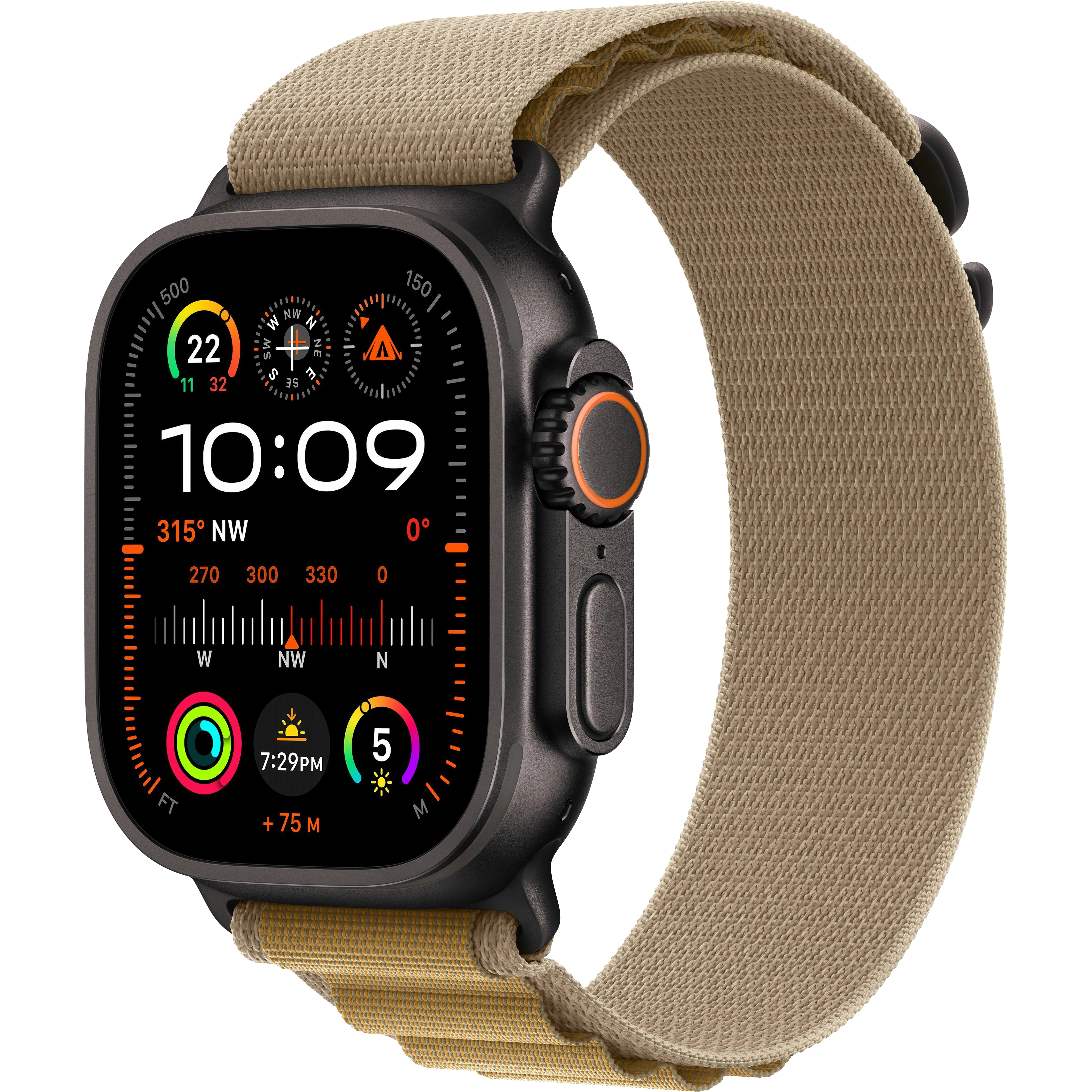 Apple Watch Ultra 2 GPS + Cellular, 49 мм, черный титан, ремешок Alpine цвета "загар"