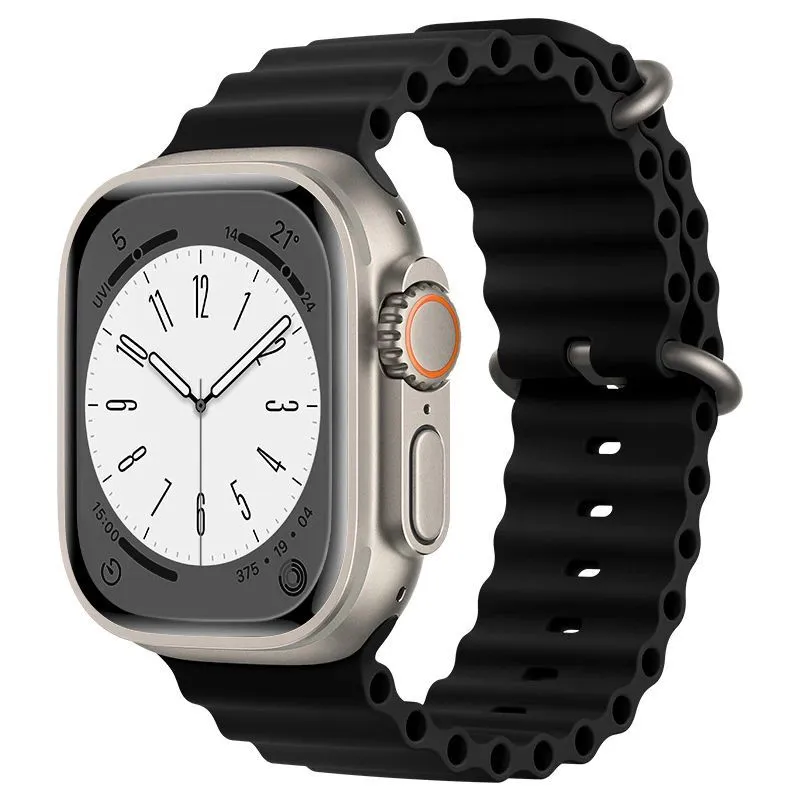 Ремешок для Apple Watch Ocean 42/44/45/49mm Black, картинка 1