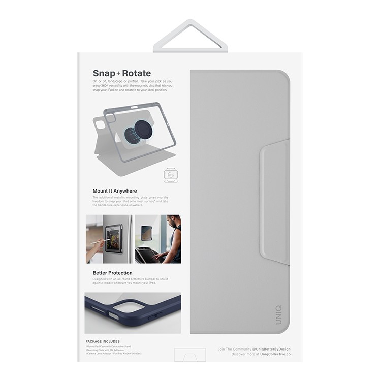 Чехол для iPad Pro 11 (2024) WiWU Rotation magnetic Protective Case Grey, картинка 8