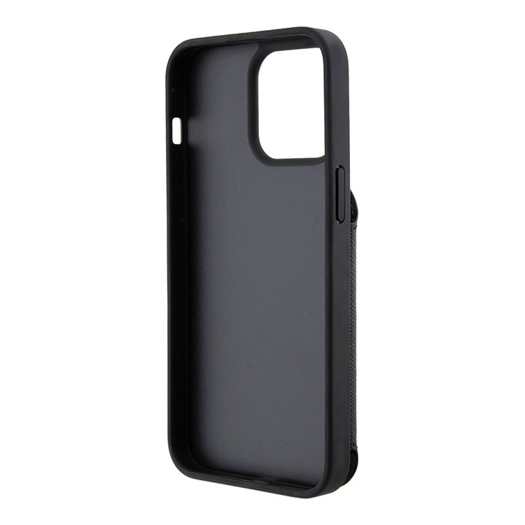Чехол для iPhone 15 Pro Max KARL LAGERFELD Cardslot Stand PU Saffiano Karl & Choupette Hard Black, картинка 4