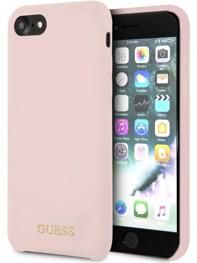 Чехол GUESS iPhone 7/8 Silicone Collection Light Pink, слайд 1