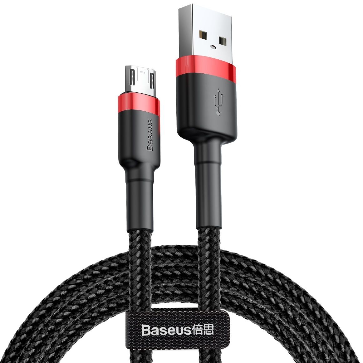 Кабель BASEUS Cafule Micro USB Cable 2.4A 1.0m - Black/Red