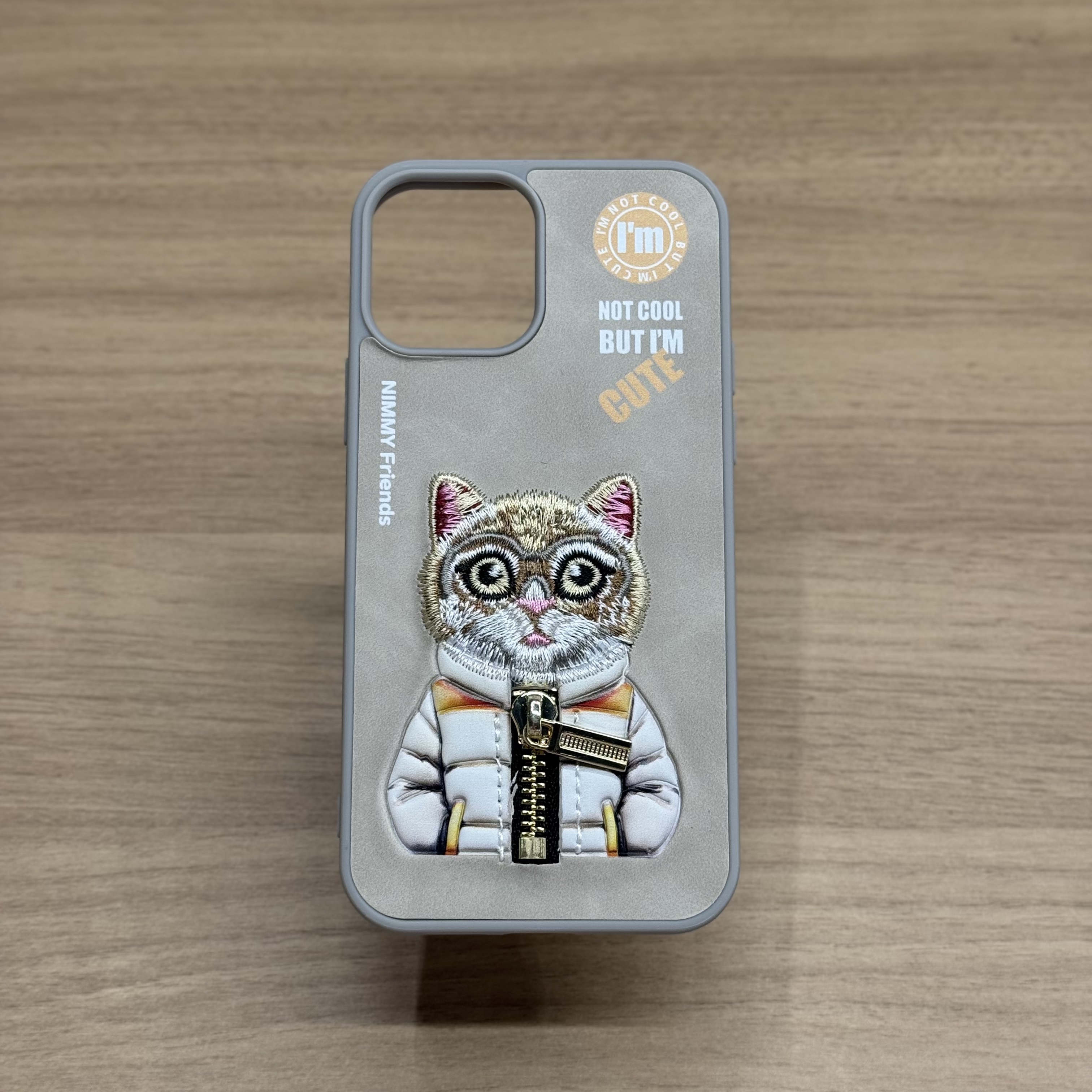 Чехол для iPhone 12/12 Pro Nimmy Friends Cat, Gray, картинка 1