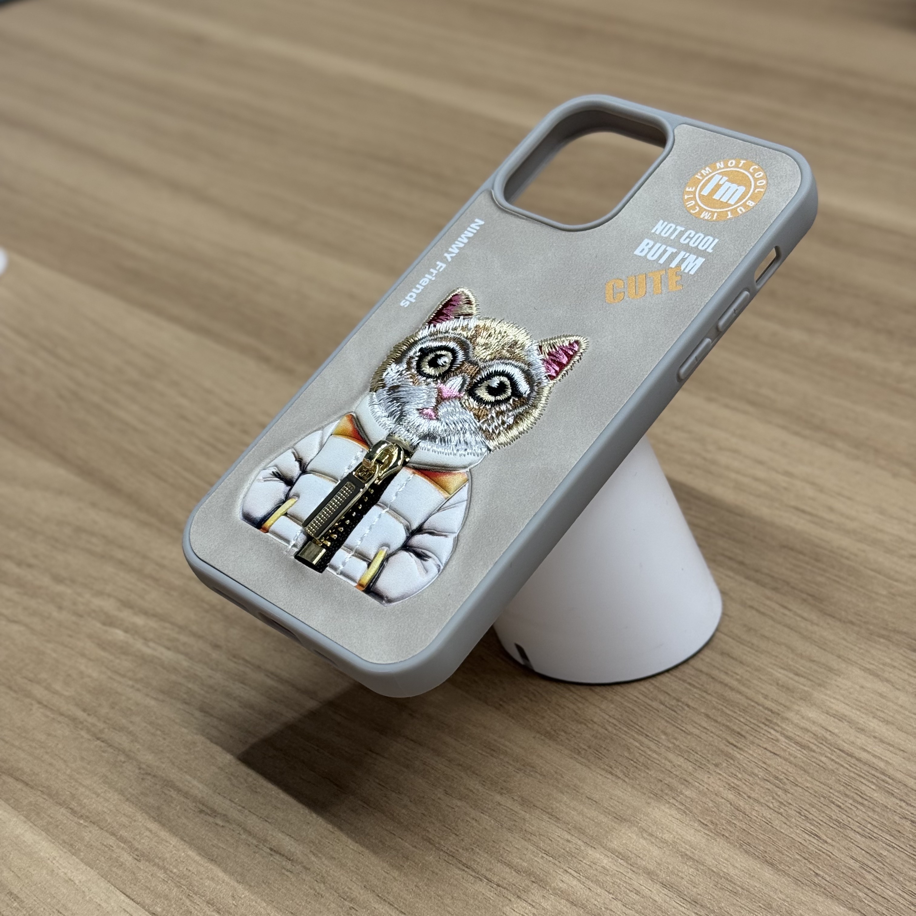 Чехол для iPhone 12/12 Pro Nimmy Friends Cat, Gray, картинка 2