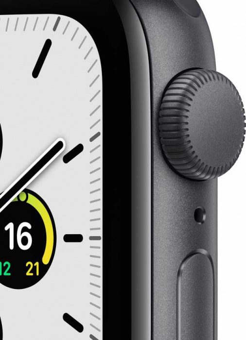 Apple Watch SE, 40 мм, цвета Space Gray, спортивный браслет Space Gray, слайд 2