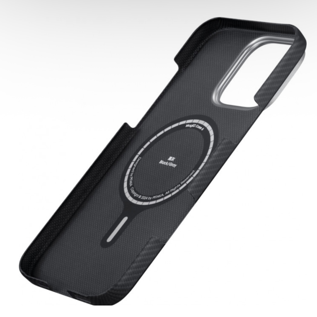 Чехол PITAKKA для iPhone 16 Pro Black/Grey Ultra-Slim Case, картинка 5
