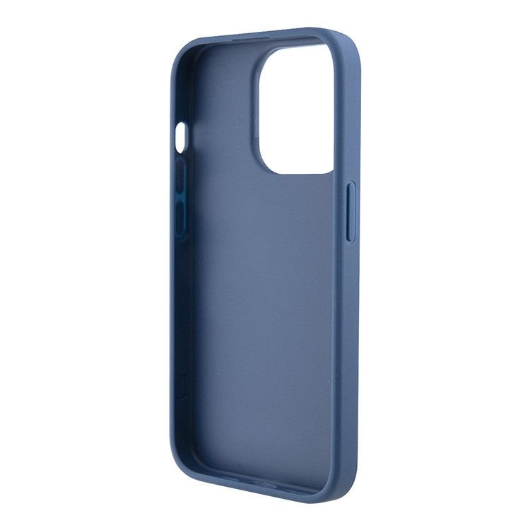 Чехол для iPhone 15 Pro Max GUESS PU Bottom stripe Metal logo Hard Blue, картинка 2