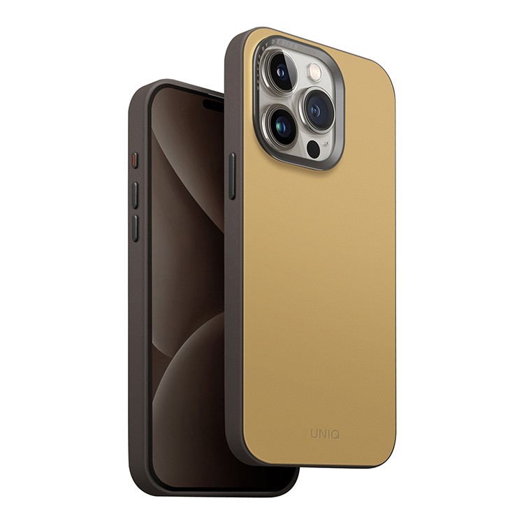 Чехол для iPhone 15 Pro Max UNIQ Lyden Canary Yellow Flint Grey, картинка 1