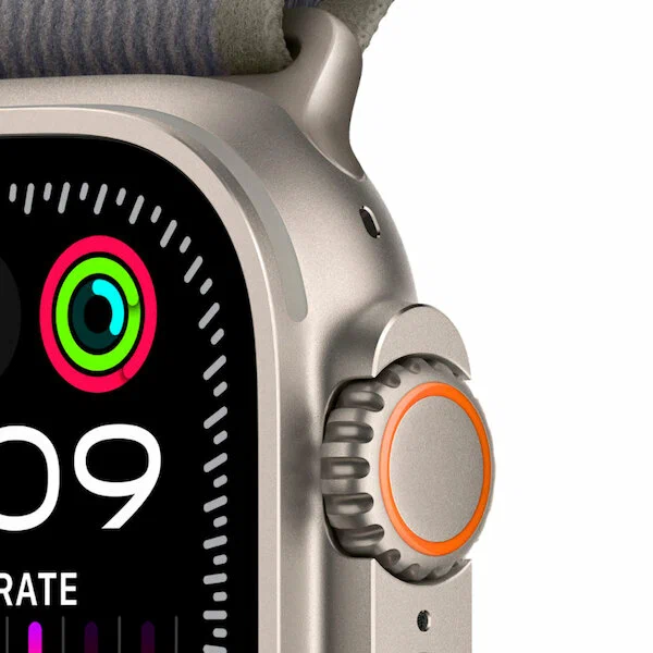 Apple Watch Ultra 2 GPS, 49 мм, корпус из титана, ремешок Trail синего/черного цвета, картинка 3