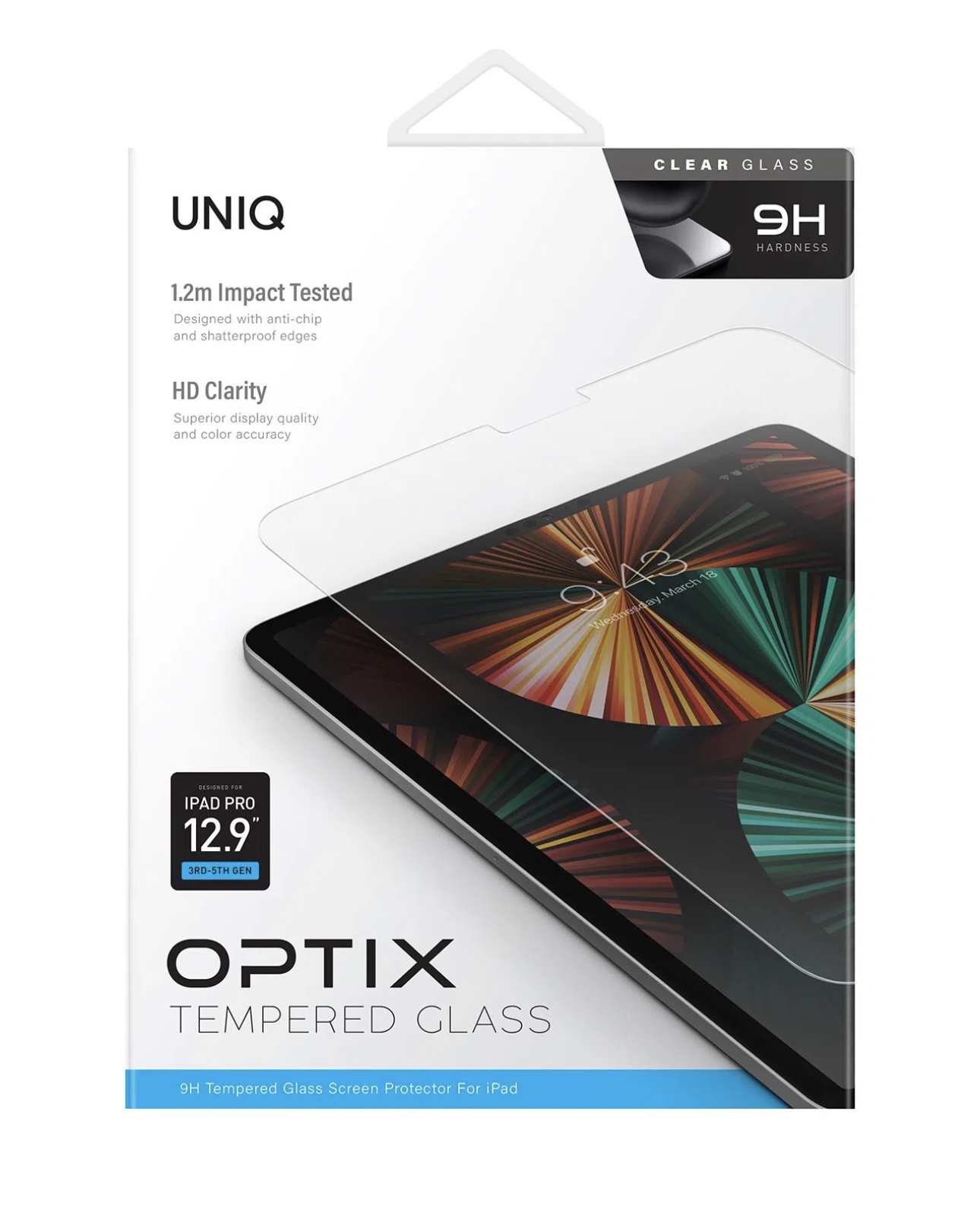 Защитное стекло для iPad Pro 12.9 UNIQ Optix Clear, картинка 2
