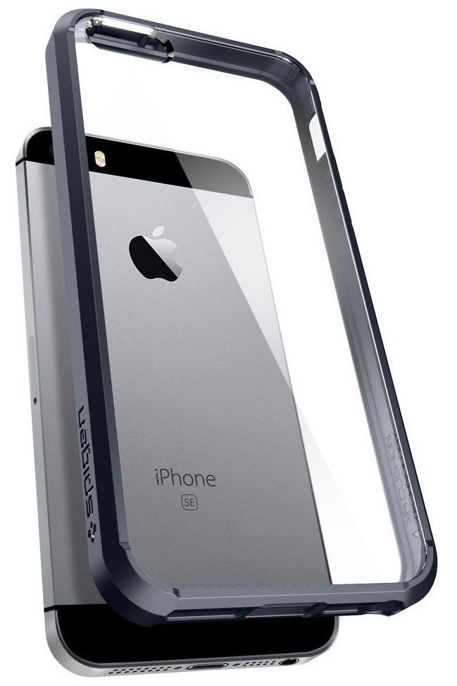 Чехол SGP  iPhone 5S/SE Ultra Hybrid - Metal Slate, картинка 4