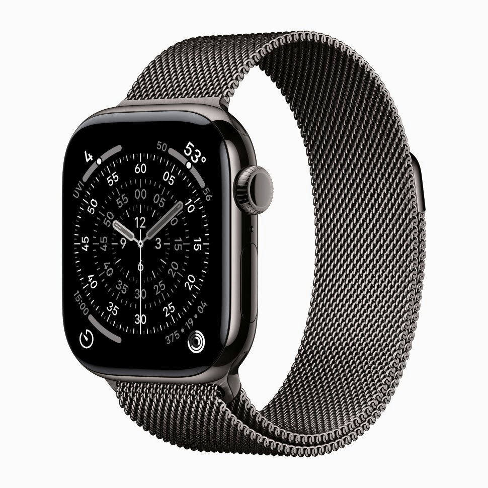 Apple Watch Series 11 GPS 42mm, Slate Titanium Case Slate Milanese Loop, картинка 1