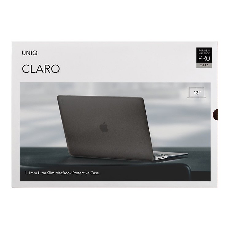 Чехол-накладка UNIQ Claro 360 Scratch Resistance для MacBook Pro 13 2019-2022, темно-серый, картинка 6