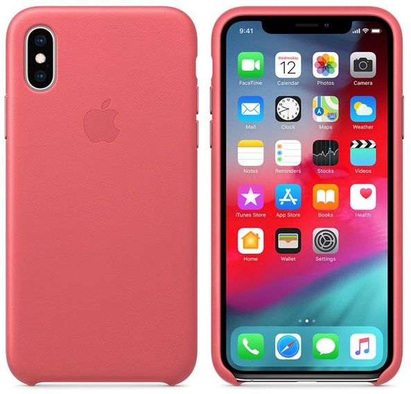Кожаный чехол Apple iPhone XS Max Leather Case Peony Pink, слайд 2