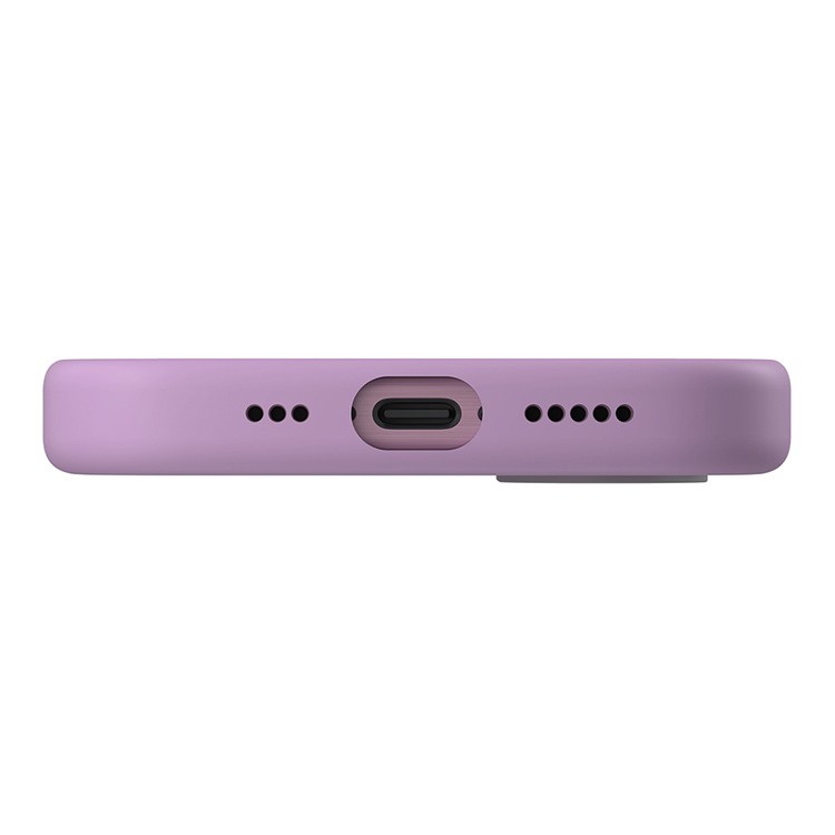 Чехол для iPhone 16 UNIQ Lino Hue Magnets Grape Pink, картинка 3