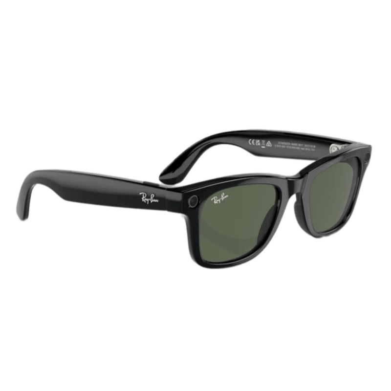 Умные очки RayBan Meta Wayfarer RW4008 Matte Black/Clear to Graphite Green Transitions (155-53 Size), картинка 5