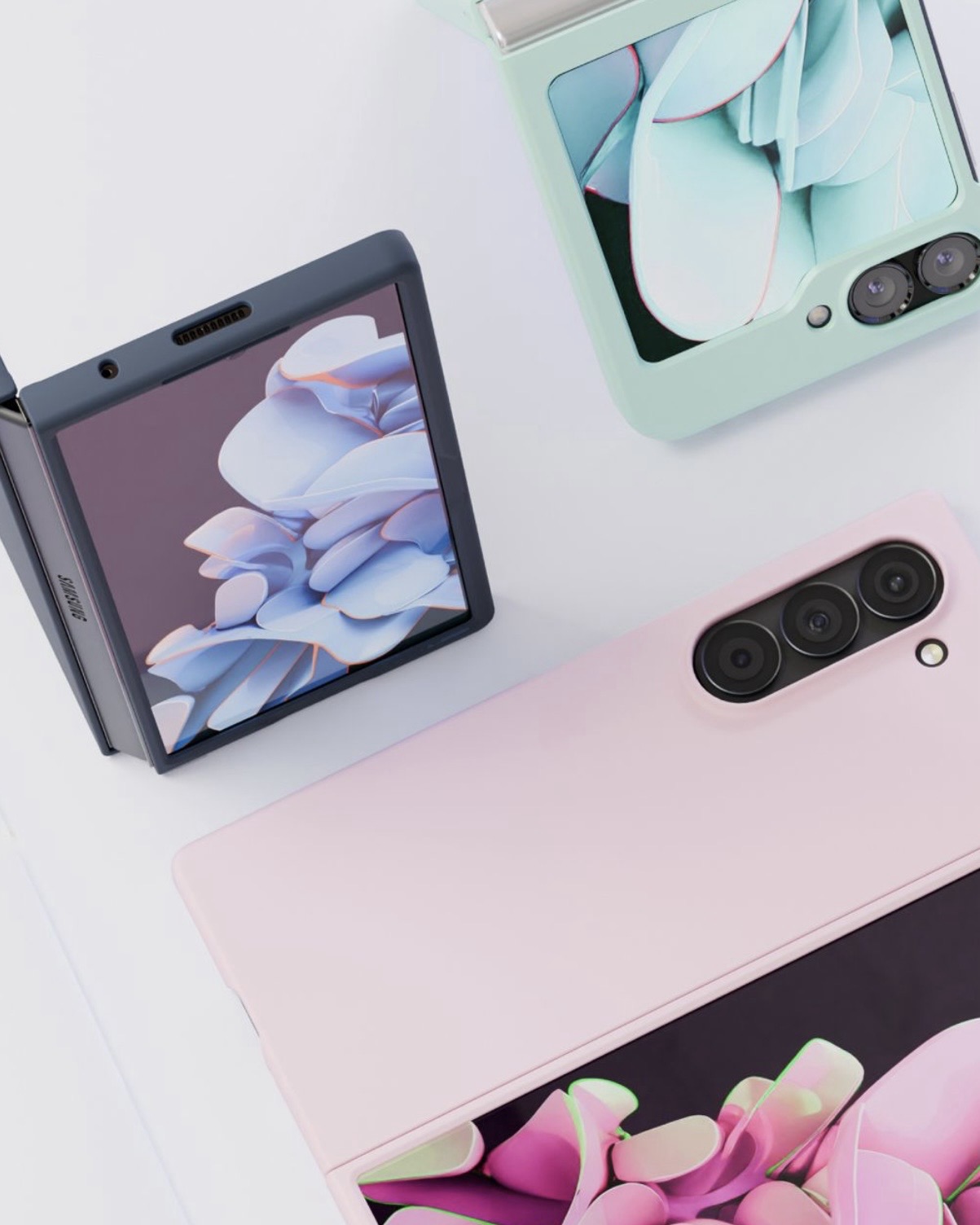 Чехол для Samsung Z Flip6 VLP Flex Case, темно-синий, картинка 3
