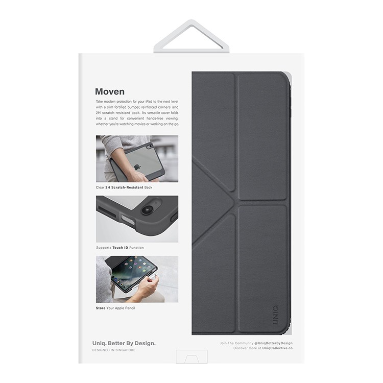 Чехол UNIQ Moven Shock Armor для iPad 10.9 (2022), темно-серый, картинка 5