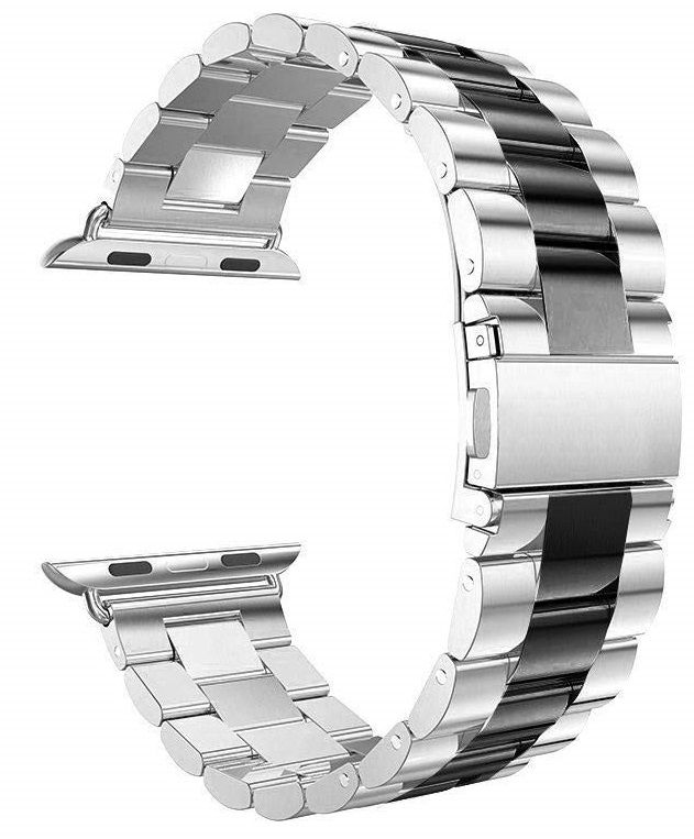 Ремешок стальной для Apple Watch 42/44mm Classic Steel - Silver/Black, слайд 1