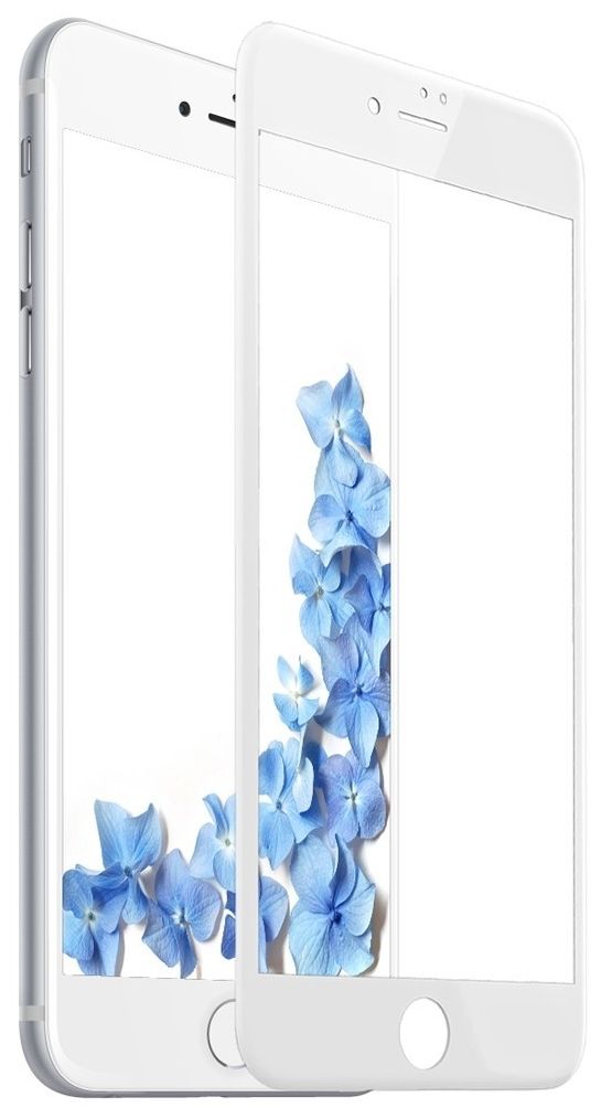 Защитное стекло MOCOLL для iPhone 7/8 Black Diamond 3D Full Cover White