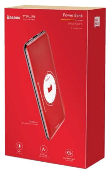 Внешний аккумулятор BASEUS Simbo Smart Power Bank 10.000mAh Red, слайд 4