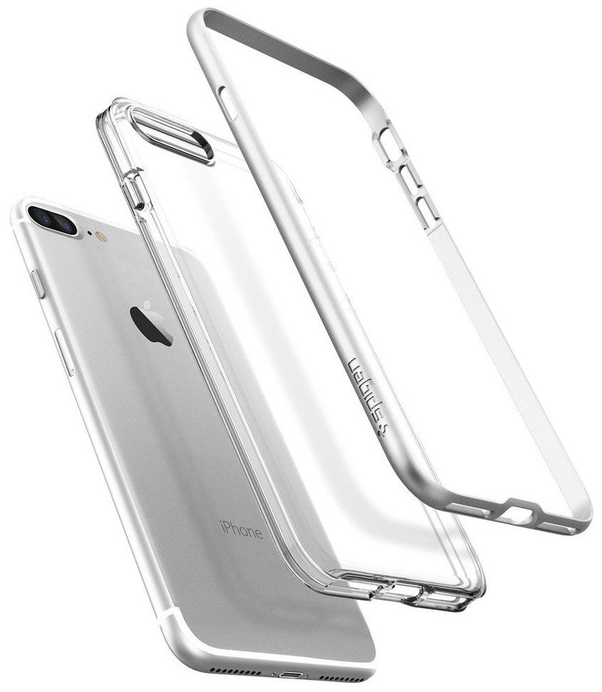 Чехол SGP iPhone 7 Plus Neo Hybrid Crystal Satin Silver, слайд 5