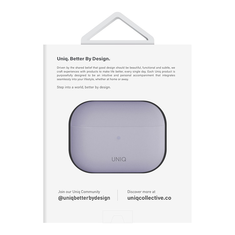 Чехол для AirPods Pro 2 UNIQ Lino Lavender, картинка 6
