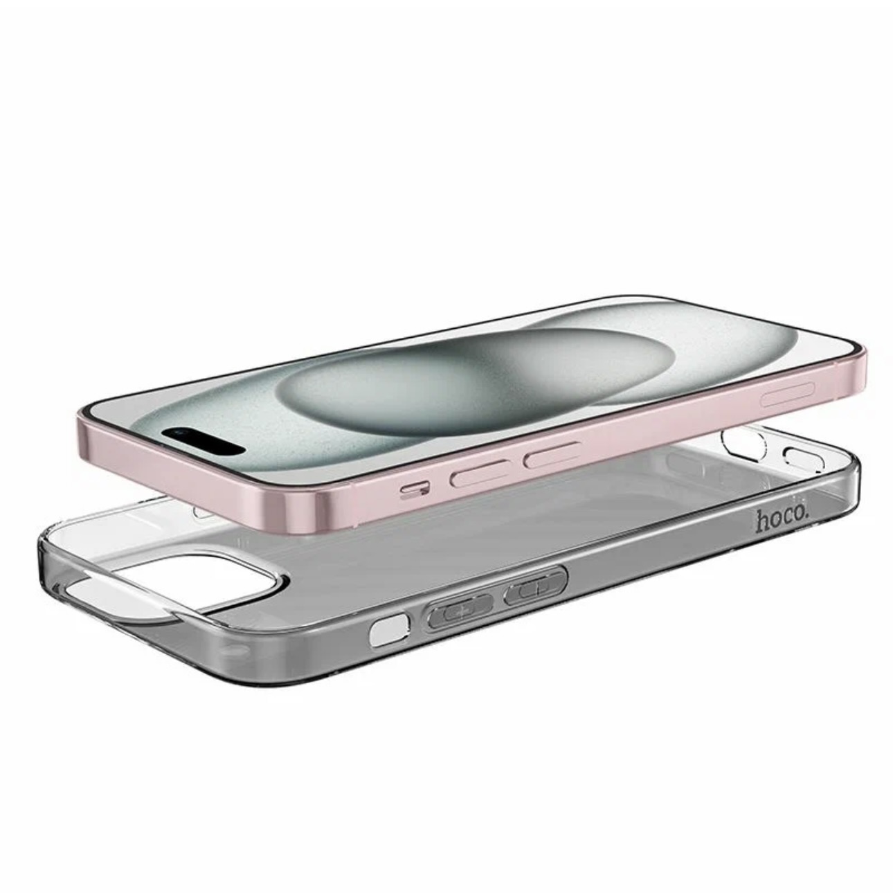 Чехол для iPhone 15 Plus силиконовый HOCO Creative Clear, картинка 2