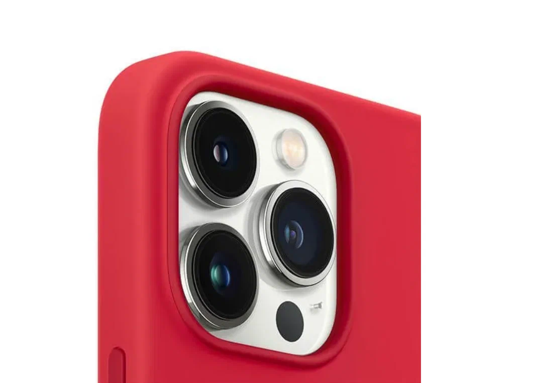 Чехол Apple iPhone 13 Pro Silicone Case красный, картинка 3