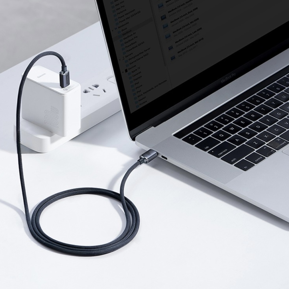 Кабель BASEUS Crystal Shine Series Type-C to Type-C 100W 1.2m CAJY000601 Blue, картинка 5