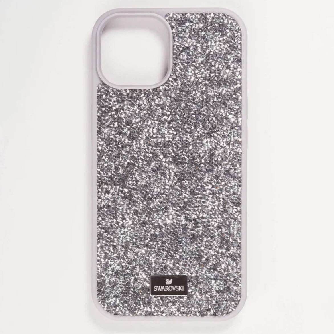 Чехол для iPhone 15 Pro SWAROVSKI и стекла на камеру, натуральный, картинка 1