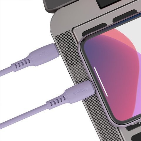Кабель BASEUS Colorful Cable Type-C to Lightning 18W 1.2m - Purple, картинка 4