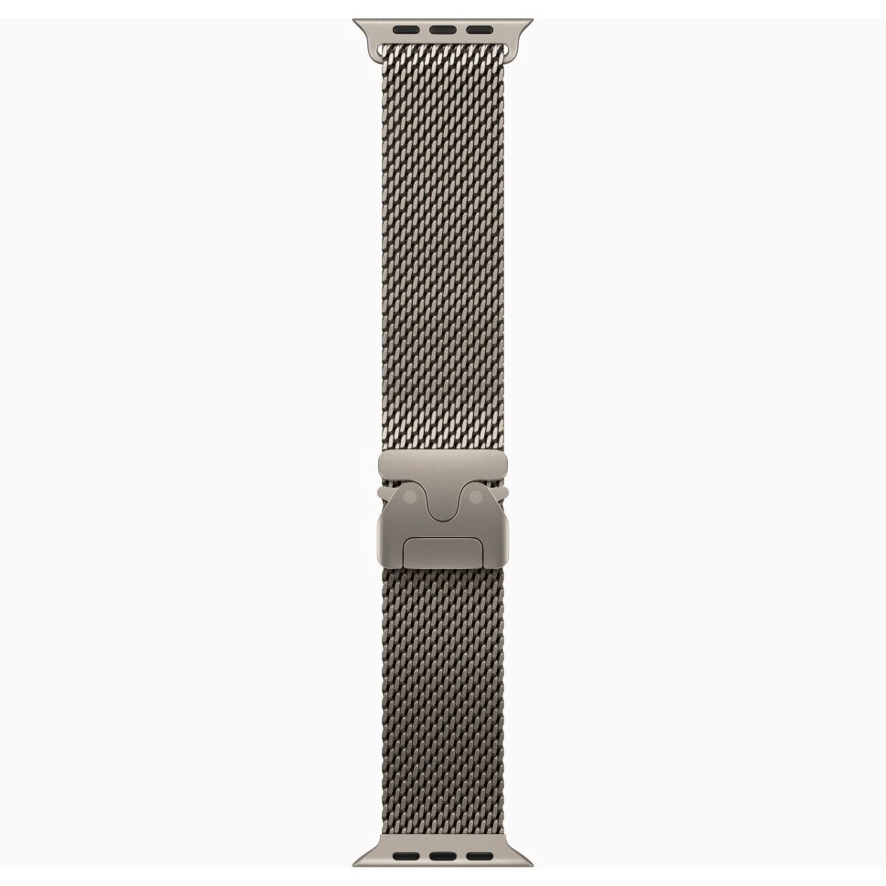 Apple Watch Ultra 3 GPS, 49 мм, натуральный титан, ремешок Titanium Milanese Loop цвета Natural, картинка 3