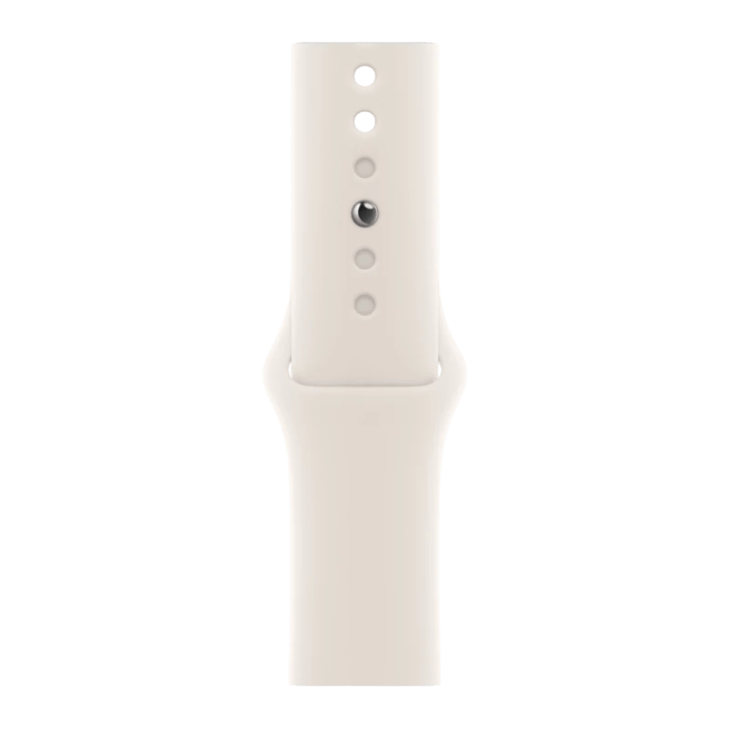 Apple Watch Series 11 GPS 42 мм, алюминий цвета «Silver», спортивный ремешок цвета «Starlight», картинка 3