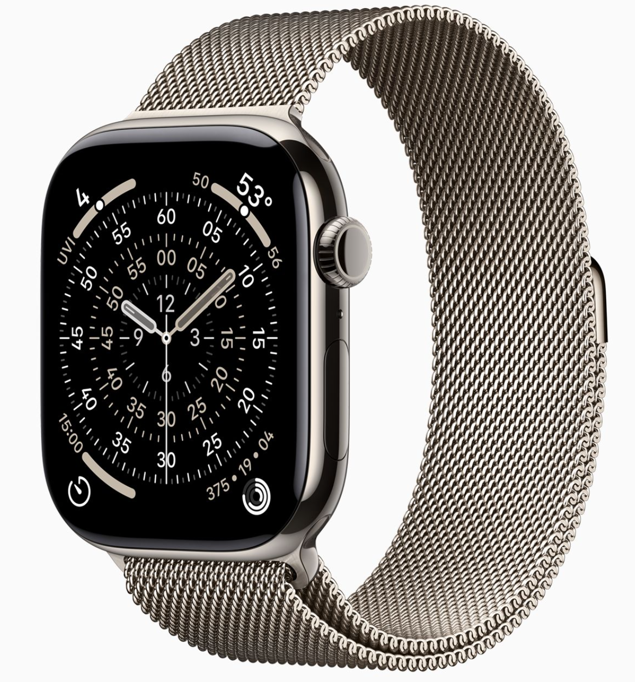 Apple Watch Series 11 GPS 46mm, Natural Titanium Case Natural Milanese Loop