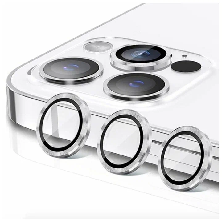 Защитное стекло камеры iPhone 14 Pro/14 ProMax Silver, картинка 2