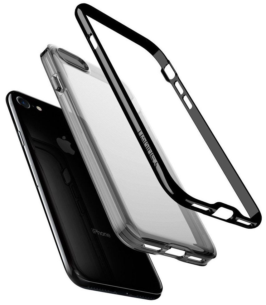 Чехол SGP iPhone 7 Neo Hybrid Crystal Jet Black, картинка 5