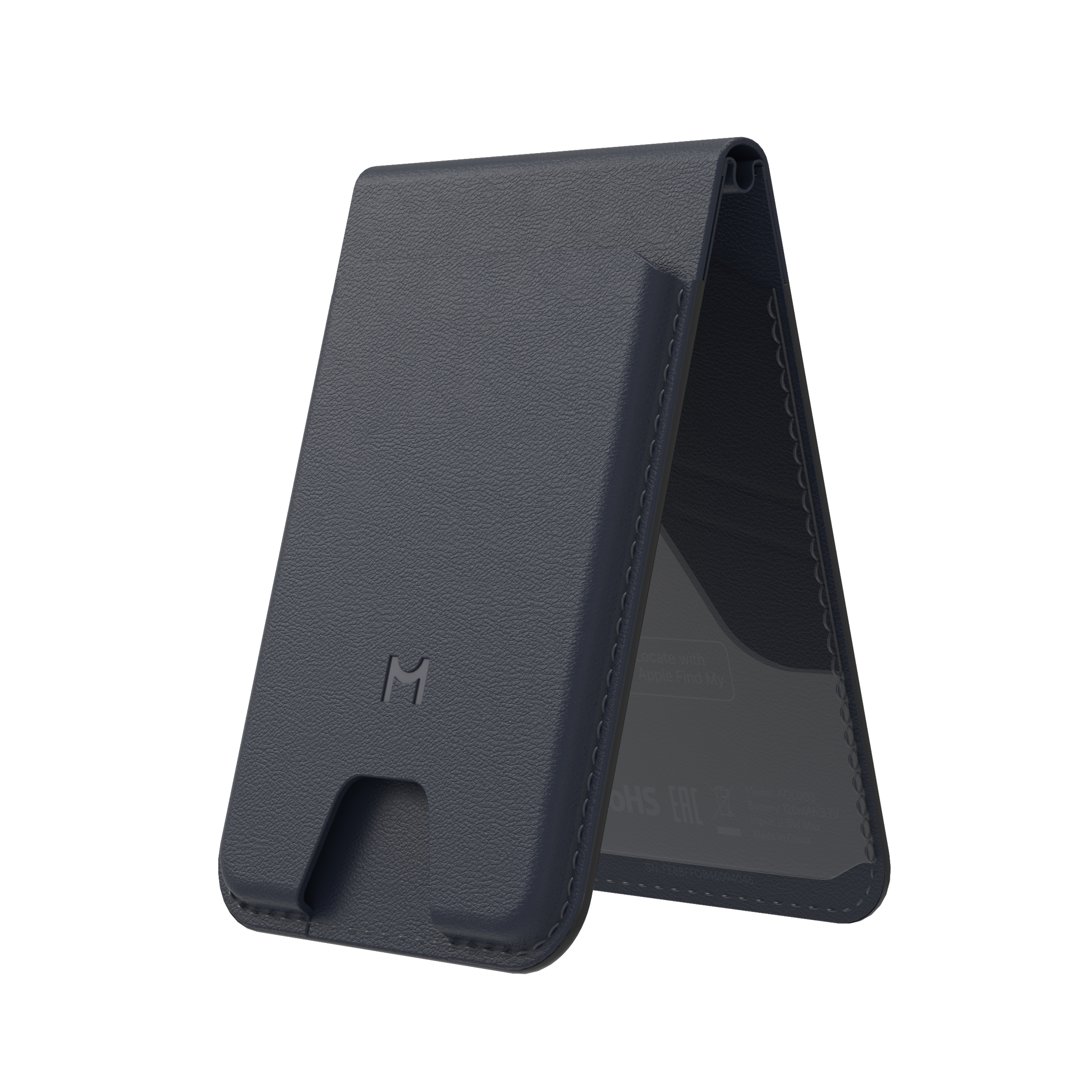 Чехол-бумажник Magssory Geotag MagSafe Flip Wallet, Find My, Blue